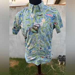 New Reyn Spooner "Monterey Bay" Classic Fit Full Button Men's XXS